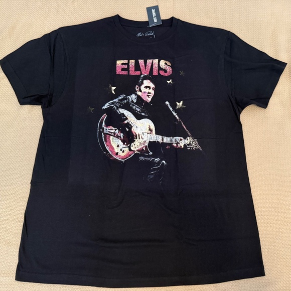 Elvis Presley Metallic T-Shirt Hot Topic Exclusive Mens Size L NEW - Picture 1 of 5